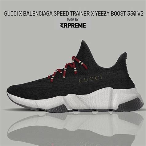 gucci x balenciaga speed trainer x yeezy boost 350 v2|Gucci X Balenciaga shoes.